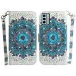 For Nokia G22 3D Colored Horizontal Flip Leather Phone Case(Peacock Wreath)