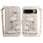 For Google Pixel 8 Pro 3D Colored Horizontal Flip Leather Phone Case(Squirrels)