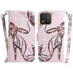 For Honor X5 3D Colored Horizontal Flip Leather Phone Case(Butterfly High-heeled)