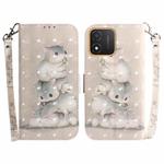 For Honor X5 3D Colored Horizontal Flip Leather Phone Case(Squirrels)