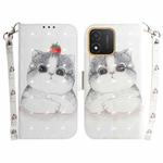 For Honor X5 3D Colored Horizontal Flip Leather Phone Case(Cute Cat)