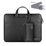 Waterproof PU Laptop Bag Inner Bag with Power Pack, Size:15 inch(Black)