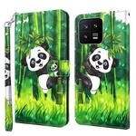 For Xiaomi 13 3D Painting Pattern Flip Leather Phone Case(Bamboo Panda)