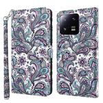 For Xiaomi 13 Pro 3D Painting Pattern Flip Leather Phone Case(Swirl Pattern)