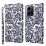 For Xiaomi Redmi Note 12 4G Global 3D Painting Pattern Flip Leather Phone Case(Swirl Pattern)