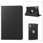 For Lenovo Tab M9 360 Degree Rotation Litchi Texture Tablet Leather Case with Holder(Black)