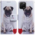 For Huawei nova Y61 / Enjoy 50z Coloured Drawing Flip Leather Phone Case(Pug)