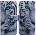 For Nokia G22 Coloured Drawing Flip Leather Phone Case(Tiger)