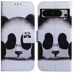For Google Pixel 8 Pro Coloured Drawing Flip Leather Phone Case(Panda)