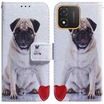 For Honor X5 Coloured Drawing Flip Leather Phone Case(Pug)