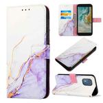 For Nokia C02 TA-1522 PT003 Marble Pattern Flip Leather Phone Case(LS006)