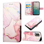 For Nokia C32 TA-1534 PT003 Marble Pattern Flip Leather Phone Case(LS005)