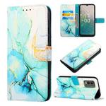 For Nokia C32 TA-1534 PT003 Marble Pattern Flip Leather Phone Case(LS003)