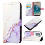 For Nokia G22 PT003 Marble Pattern Flip Leather Phone Case(LS006)