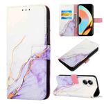 For Realme 10 Pro+ 5G PT003 Marble Pattern Flip Leather Phone Case(LS006)