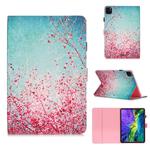 For iPad Pro 11 (2020) Colored Drawing Horizontal Flip Leather Tablet Case, with Sleep / Wake-up Function & Holder & Card Slo & Wallet(Cherry Tree)