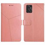 For Motorola Moto G Power 2023 HT01 Y-shaped Pattern Flip Leather Phone Case(Pink)