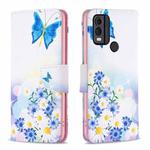 For Nokia C22 Colored Drawing Pattern Leather Phone Case(Butterfly Love)