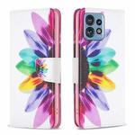 For Motorola Edge 40 Pro 5G / Moto X40/X40 Pro Colored Drawing Pattern Leather Phone Case(Sun Flower)