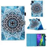 For iPad Pro 11 (2020) Plain Weave Texture Colored Drawing Horizontal Flip Leather Tablet Case, with Sleep / Wake-up Function & Holder & Card Slo & Wallet(Mandala)