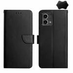 For Motorola Moto G Stylus 5G 2023 Genuine Leather Fingerprint-proof Horizontal Flip Phone Case(Black)