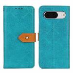 For Google Pixel 8 European Floral Embossed Copper Buckle Leather Phone Case(Blue)