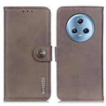 For Honor Magic5 KHAZNEH Cowhide Texture Horizontal Flip Leather Phone Case(Khaki)