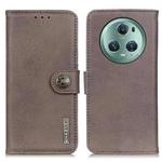 For Honor Magic5 Pro KHAZNEH Cowhide Texture Horizontal Flip Leather Phone Case(Khaki)