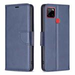 For Nokia C12 Lambskin Texture Pure Color Flip Leather Phone Case(Blue)