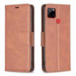 For Nokia C12 Lambskin Texture Pure Color Flip Leather Phone Case(Brown)