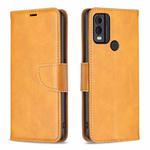 For Nokia C22 Lambskin Texture Pure Color Flip Leather Phone Case(Yellow)