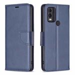 For Nokia C22 Lambskin Texture Pure Color Flip Leather Phone Case(Blue)