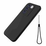 For vivo V27 / V27 Pro / S16 / S16 Pro Pure Color Liquid Silicone Shockproof Phone Case(Black)