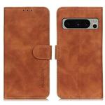 For Google Pixel 8 Pro KHAZNEH Retro Texture Flip Leather Phone Case(Brown)