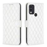 For Nokia C22 Diamond Lattice Wallet Flip Leather Phone Case(White)