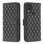 For Nokia C22 Diamond Lattice Wallet Flip Leather Phone Case(Black)