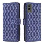 For Nokia C32 Diamond Lattice Wallet Flip Leather Phone Case(Blue)