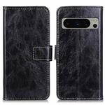 For Google Pixel 8 Pro Retro Crazy Horse Texture Flip Leather Phone Case(Black)