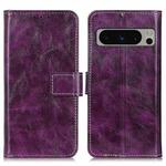 For Google Pixel 8 Pro Retro Crazy Horse Texture Flip Leather Phone Case(Purple)