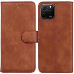 For Huawei nova Y61 / Enjoy 50z Skin Feel Pure Color Flip Leather Phone Case(Brown)