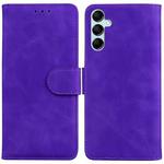 For Samsung Galaxy M14 Skin Feel Pure Color Flip Leather Phone Case(Purple)