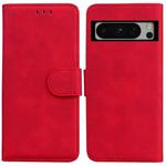 For Google Pixel 8 Pro Skin Feel Pure Color Flip Leather Phone Case(Red)