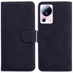 For Xiaomi 13 Lite / Civi 2 Skin Feel Pure Color Flip Leather Phone Case(Black)