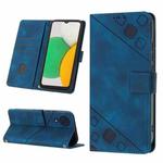 For Samsung Galaxy A03 Core Skin-feel Embossed Leather Phone Case(Blue)