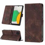 For Samsung Galaxy A03 Core Skin-feel Embossed Leather Phone Case(Brown)