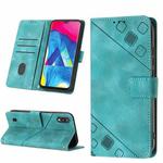 For Samsung Galaxy A10 / M10 Skin-feel Embossed Leather Phone Case(Green)