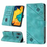 For Samsung Galaxy A30 / A20 / M10s Skin-feel Embossed Leather Phone Case(Green)