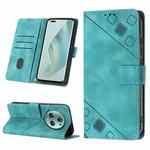 For Honor Magic5 Pro Skin-feel Embossed Leather Phone Case(Green)