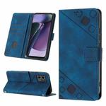 For Motorola Moto G Stylus 5G 2023 Skin-feel Embossed Leather Phone Case(Blue)