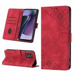 For Motorola Moto G Stylus 5G 2023 Skin-feel Embossed Leather Phone Case(Red)
